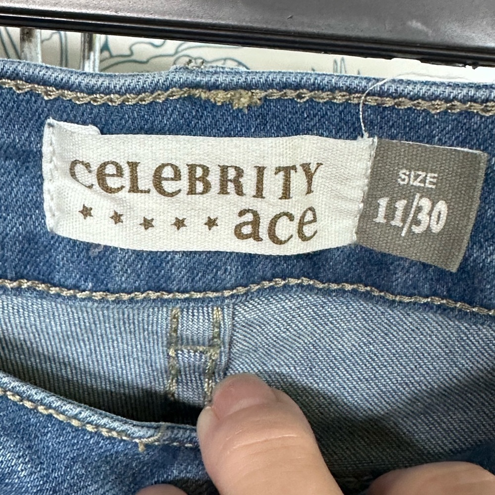 Denim Patchwork Flare Jeans - Blue - image 2